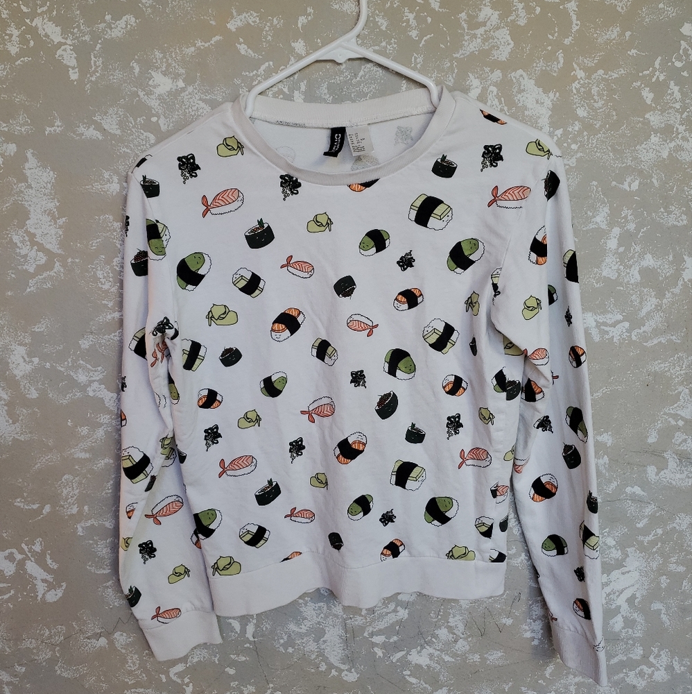 Women's H&M Divided Sushi long sleeve Lightweight Womens Size XS extra small.